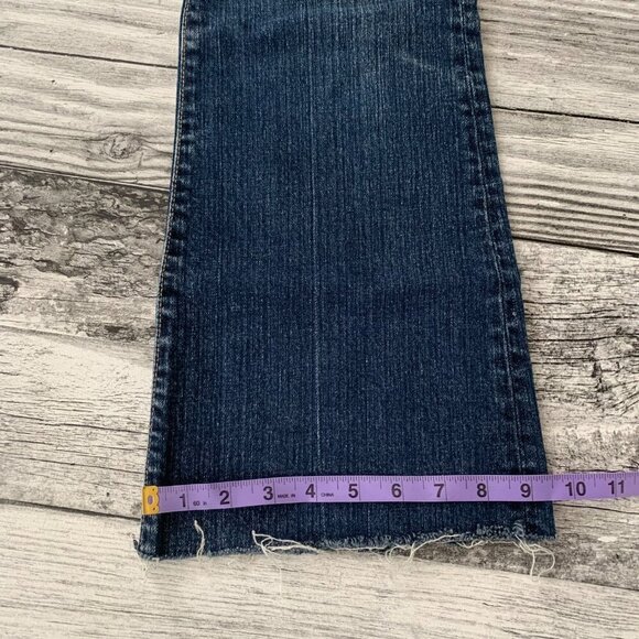 Gap Vintage Y2K Low Rise Dark Wash Denim Flare Jeans - Picture 15 of 16